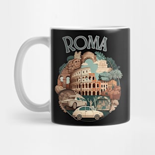 Rome Colosseum Retro Vintage - travel Mug